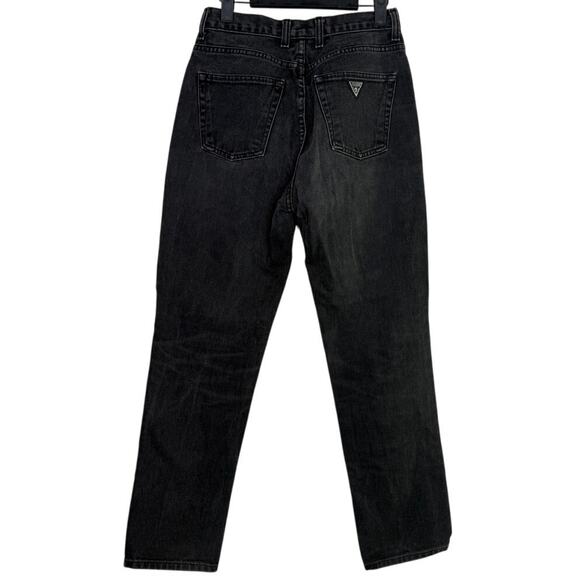 Guess Vintage Original Fit Classic Narrow Leg High Rise Denim Jean 29 Black - Picture 14 of 15
